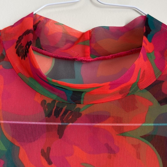 Sanctuary Women's Savage Gardener Mock-Neck Dress Swim Cover-Up Size Medium - Picture 9 of 13